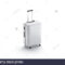 Blank White Suitcase With Handle Mockup Stand Isolated, 3D In Blank Suitcase Template