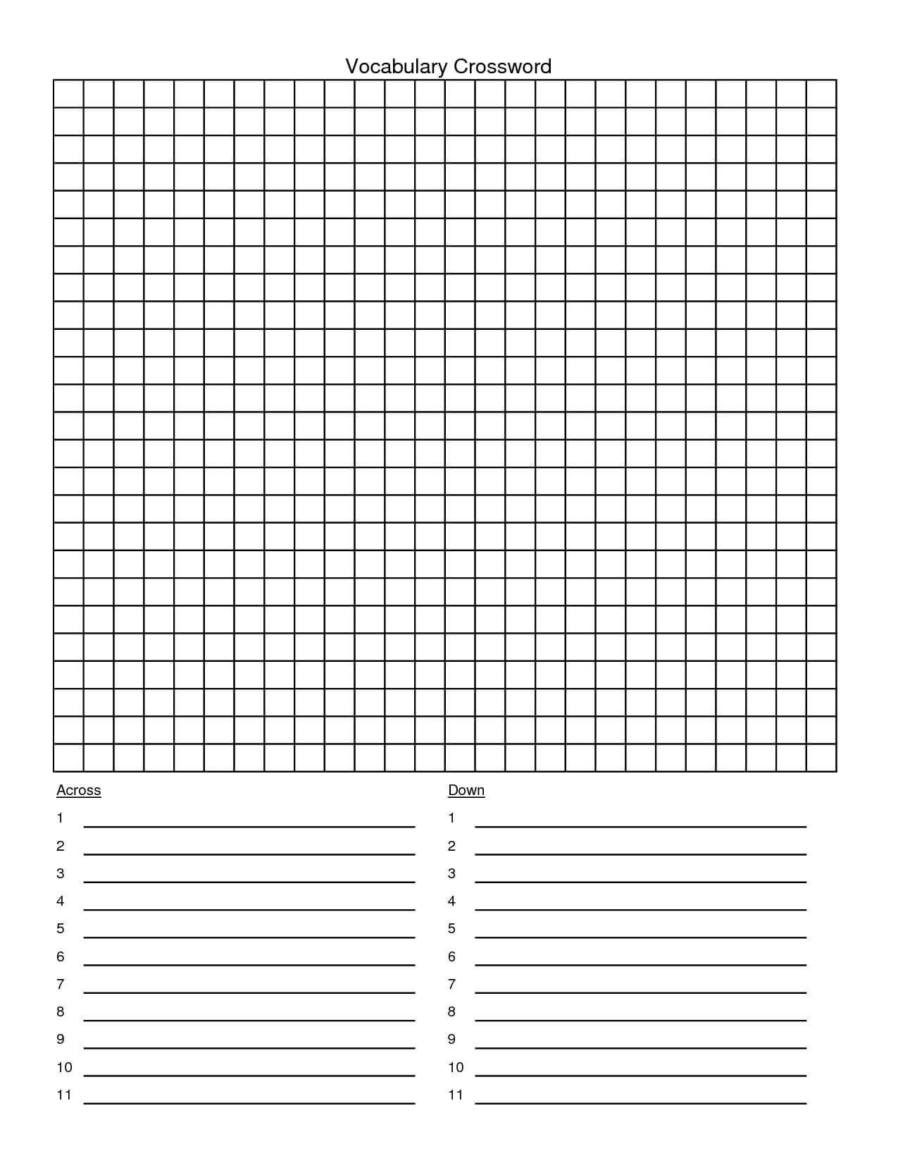 Blank+Crossword+Puzzle+Template | Templates Printable Free Intended For Blank Word Search Template Free