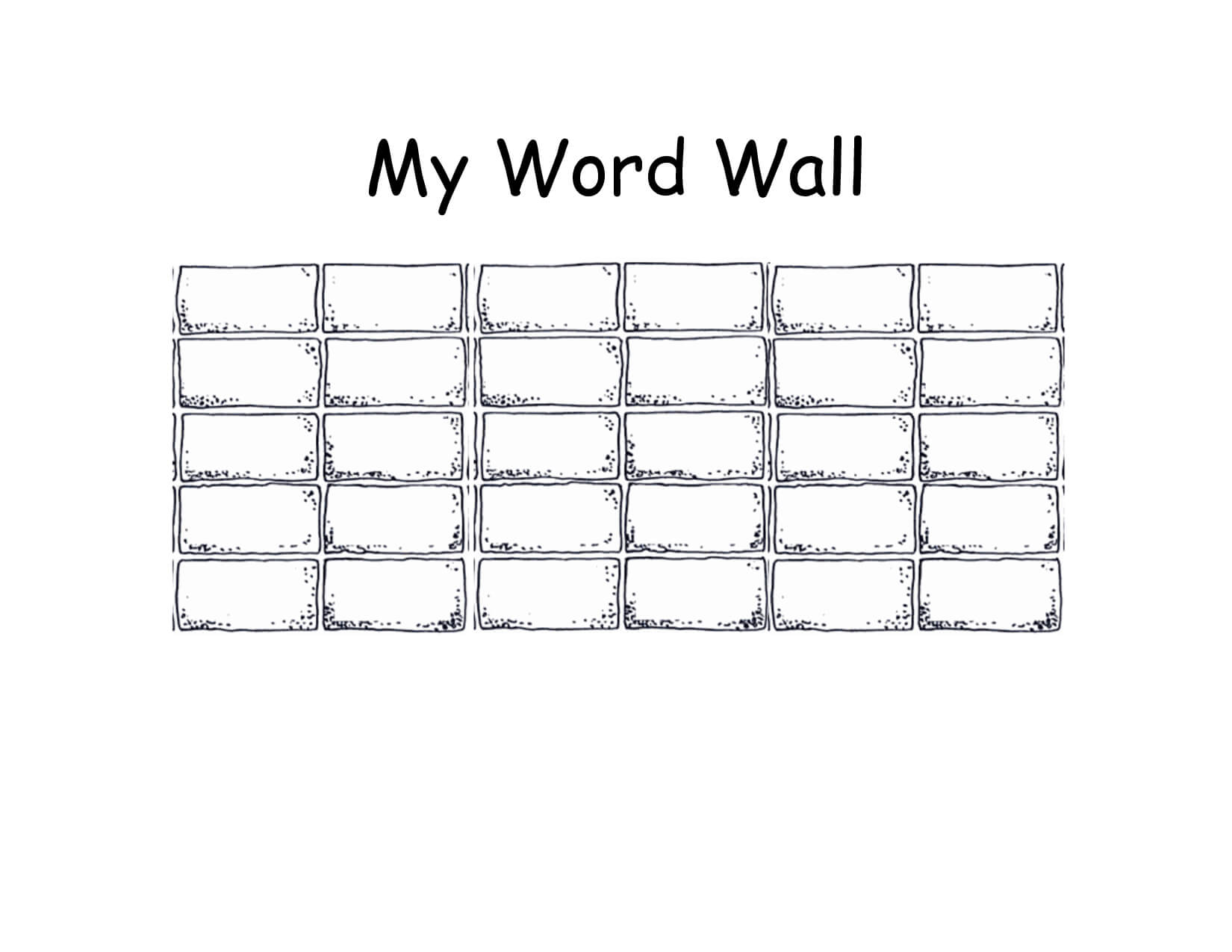 Blank+Printable+Word+Wall+Templates | Templates Printable With Regard To Blank Word Wall Template Free