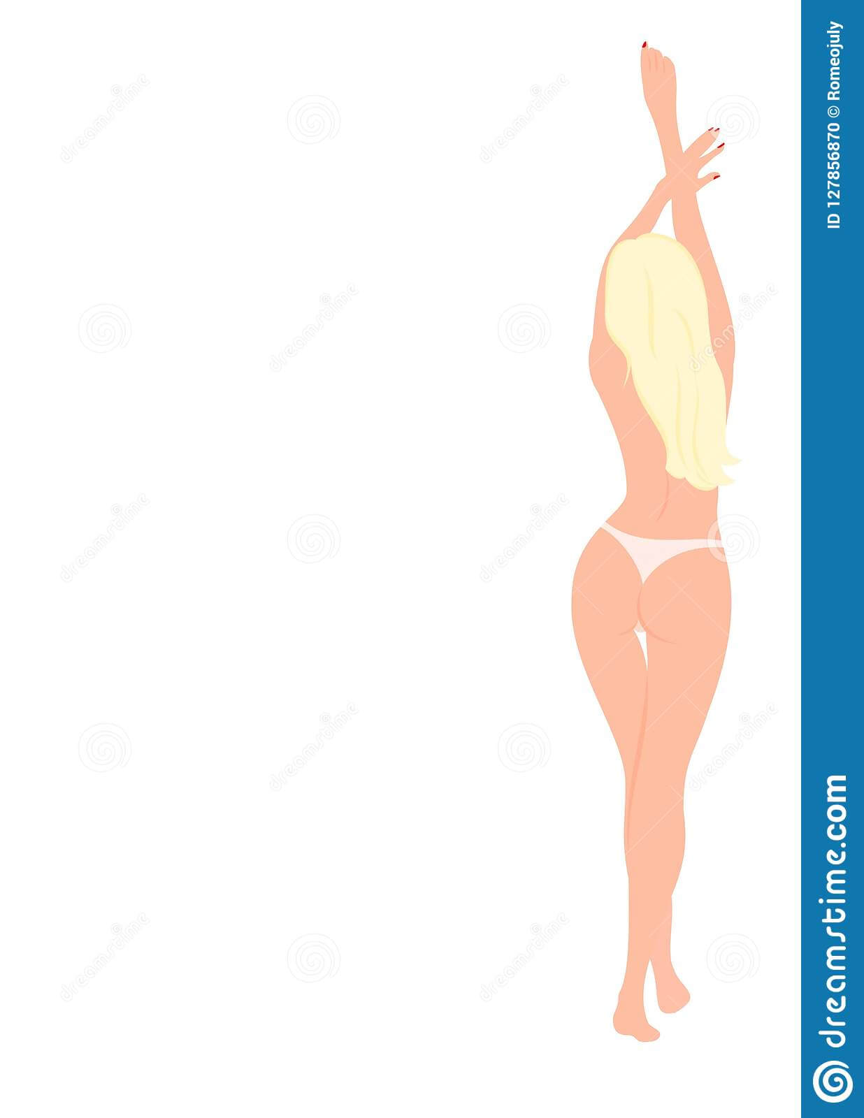 Blonde Silhouette Beautiful Slim Female Figure Body Care Pertaining To Blank Model Sketch Template