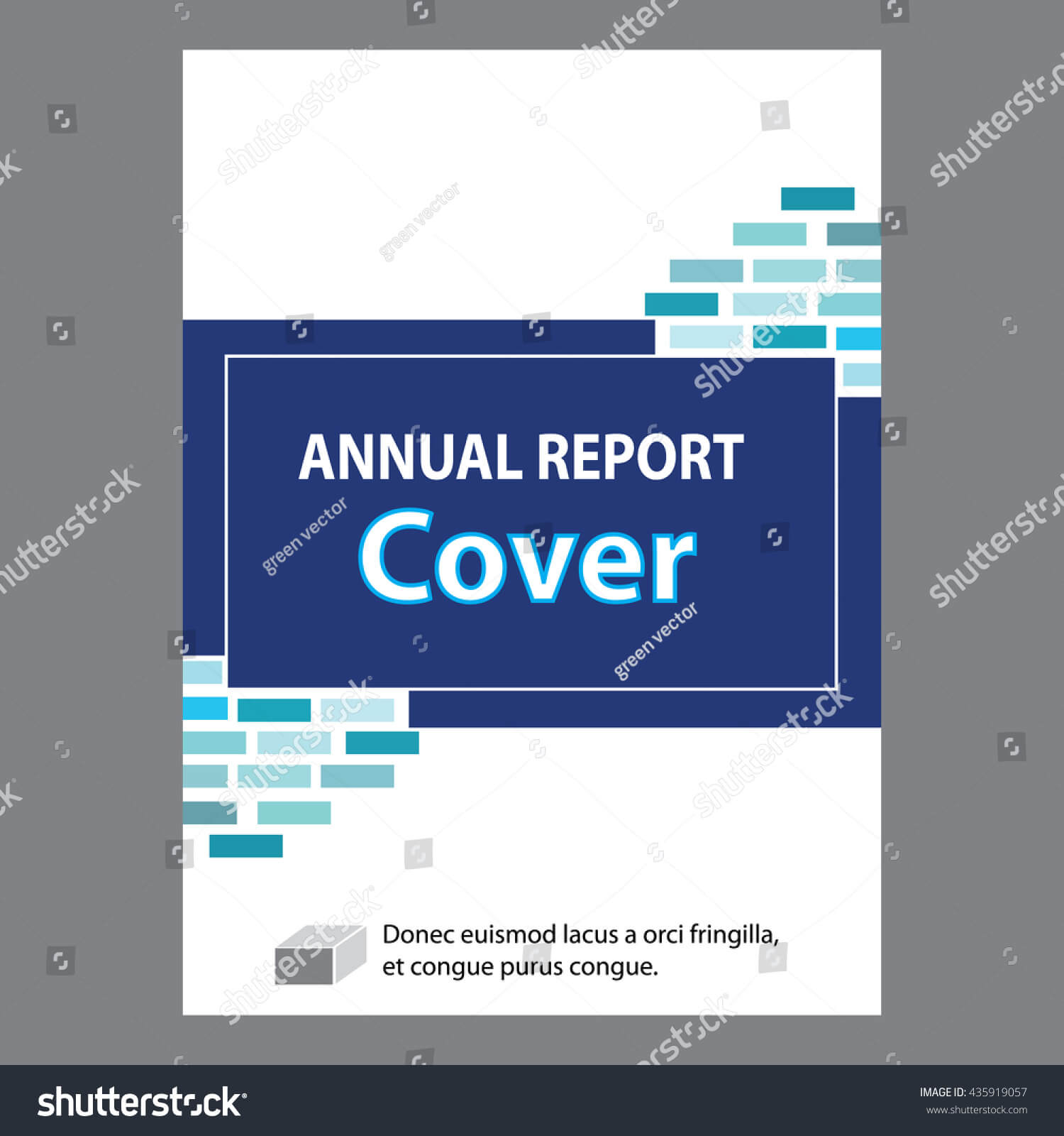 Blue Annual Report Title Page Sample Stock Vector (Royalty For Cover Page For Annual Report Template