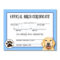Blue Golden Retriever Birth Certificate | Birth Certificate Within Pet Adoption Certificate Template