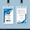 Blue Graphic Employee Id Card Template Regarding Personal Identification Card Template