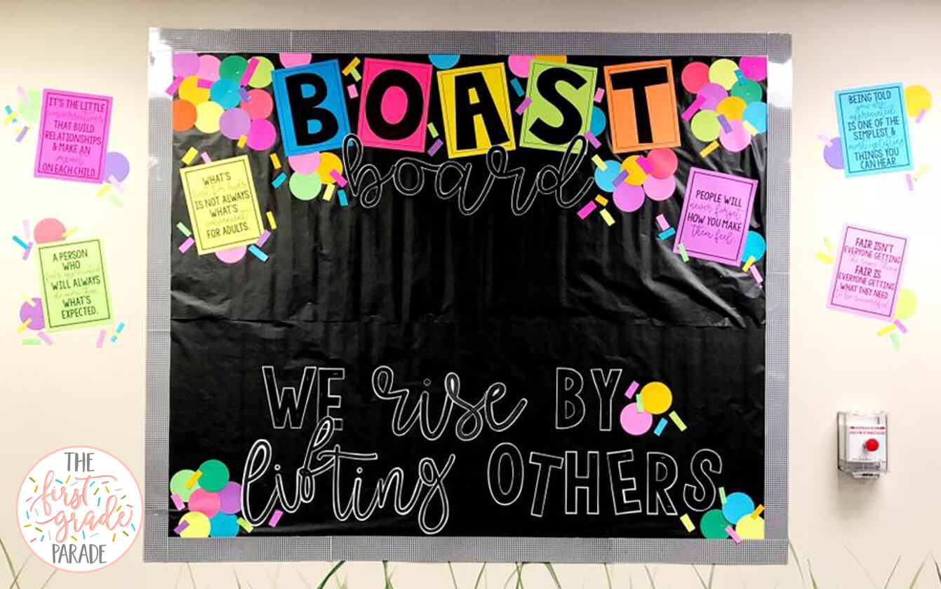 Boast Board – Bulletin Board Idea – The First Grade Parade Inside Bulletin Board Template Word