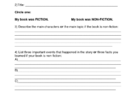 Book Report Template | Summer Book Report 4Th -6Th Grade for 6Th Grade Book Report Template