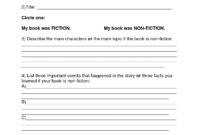 Book Report Template | Summer Book Report 4Th -6Th Grade intended for Book Report Template 6Th Grade