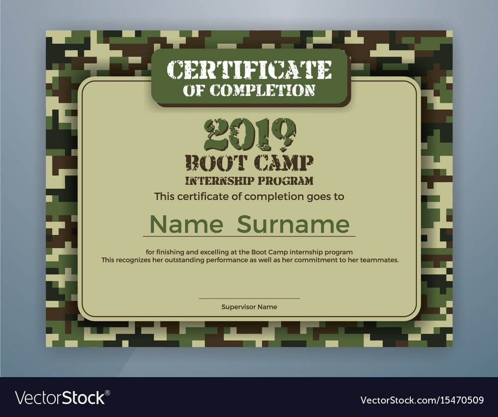 Boot Camp Internship Program Certificate Template Intended For Boot Camp Certificate Template