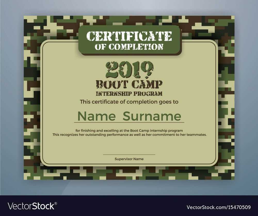 Boot Camp Internship Program Certificate Template Intended For Boot Camp Certificate Template