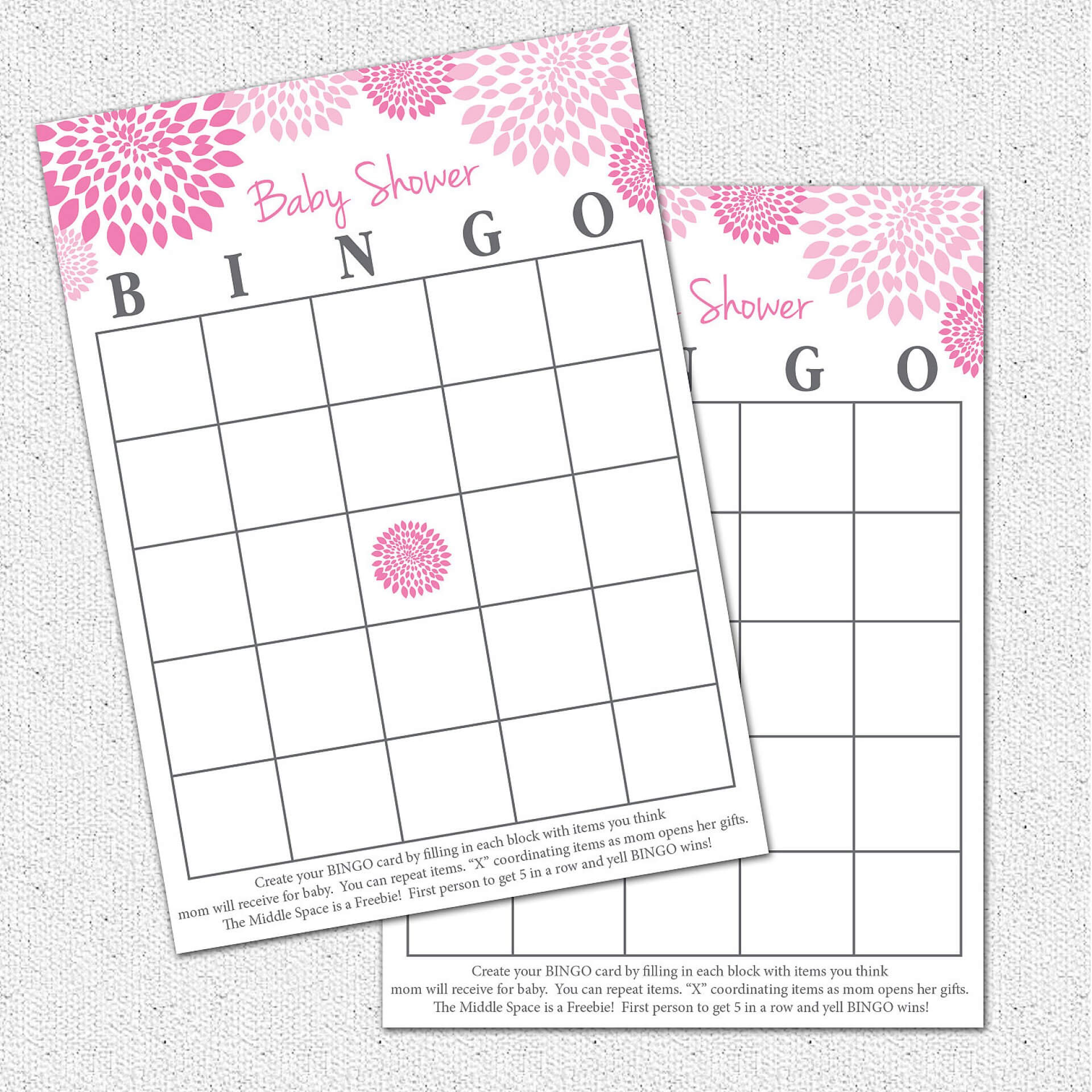 Breathtaking Baby Shower Bingo Template Ideas Pdf Printables In Blank Bridal Shower Bingo Template