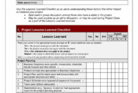 Briliant Lessons Learned Checklist Prince2-Lessons-Learned within Prince2 Lessons Learned Report Template