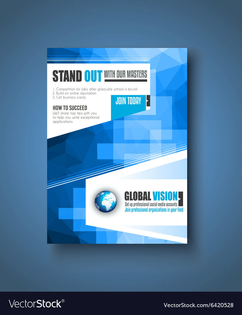 Brochure Template Flyer Design Or Depliant Cover With Regard To Social Media Brochure Template