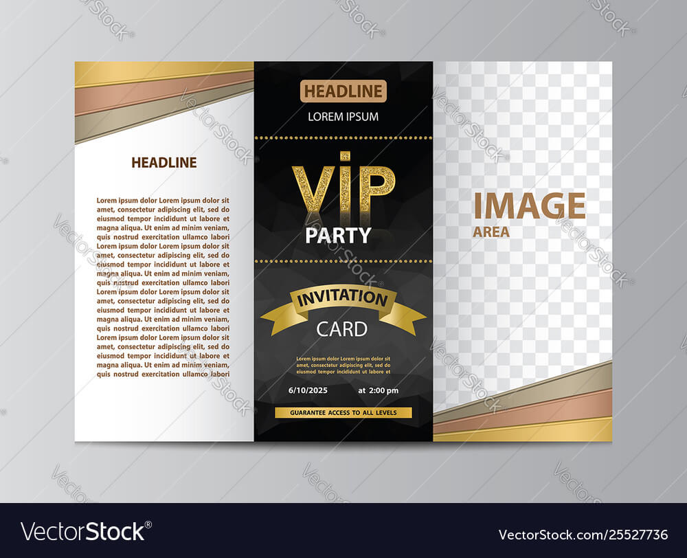 Brochure Template For Vip Party With Free Illustrator Brochure Templates Download