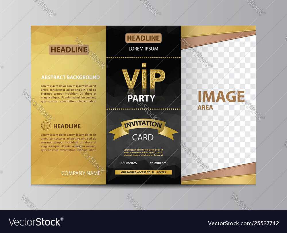 Brochure Template Invitation For Vip Party Inside Membership Brochure Template