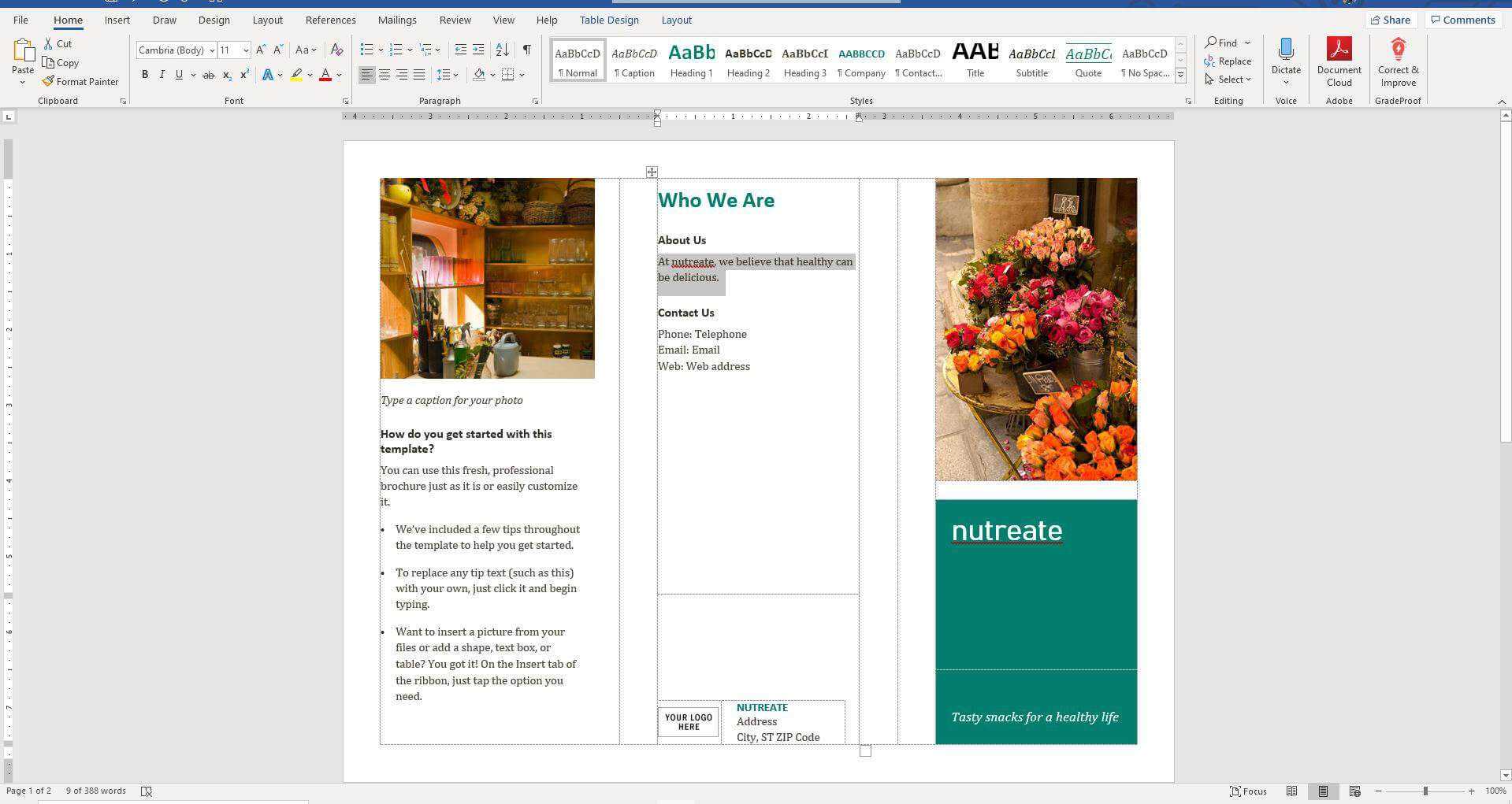 Brochure Template On Word – Ironi.celikdemirsan In Free Template For Brochure Microsoft Office