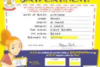 Build-A-Bear Birth Certificate | Birth Certificate Template within Build A Bear Birth Certificate Template