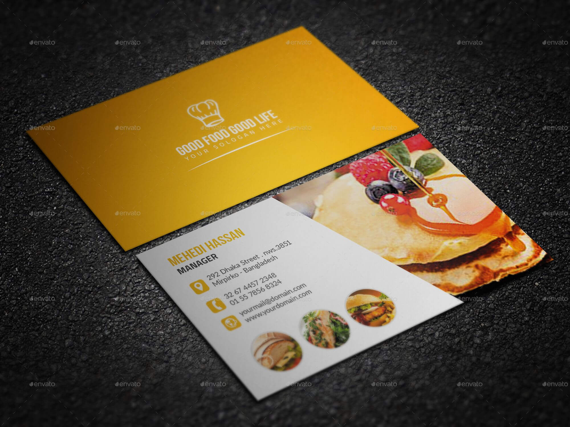 Bundle Restaurant Business Card #restaurant, #bundle, #card Inside Food Business Cards Templates Free