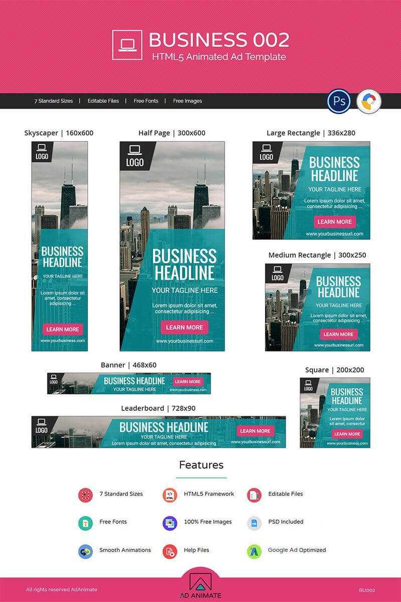 Business 002 - Html5 Ad Animated Banner #71312 | Web Banner Throughout Animated Banner Template