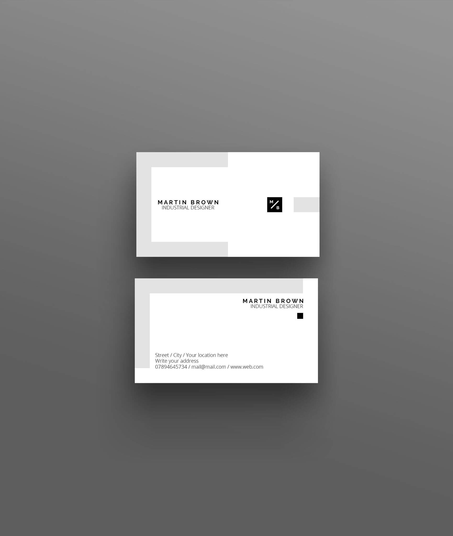 Business Card Template For Adobe Photoshop / Psd File Intended For Name Card Photoshop Template
