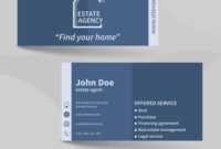 Business Card Template Real Estate Agency Design in Real Estate Agent Business Card Template