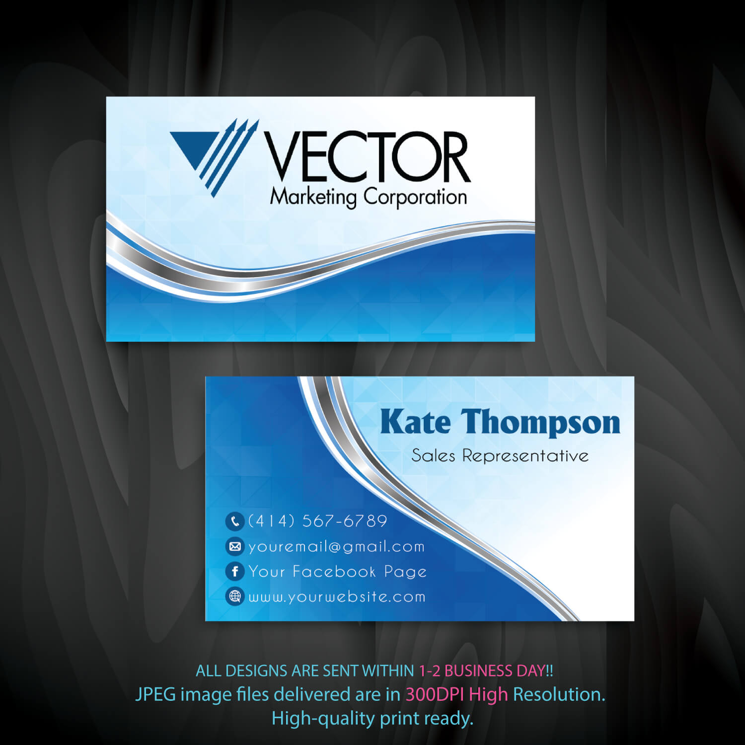 Business Card | Vector Marketing Cards | Custom Business Inside Advocare Business Card Template