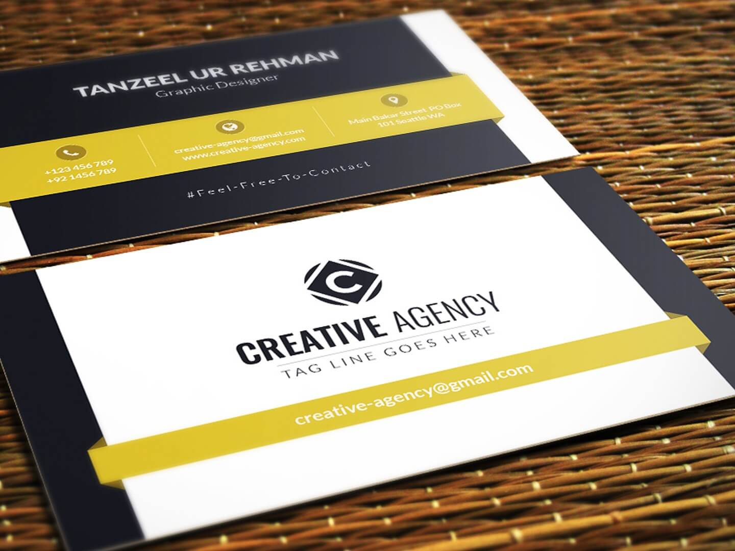 Business Cards Template – Free Downloadtanzeel Ur Rehman Throughout Download Visiting Card Templates