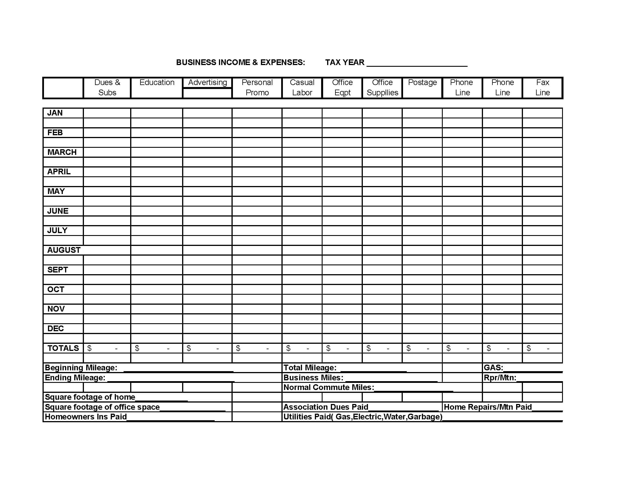 Business Income Expense Spreadsheet Template | Budget Regarding Gas Mileage Expense Report Template
