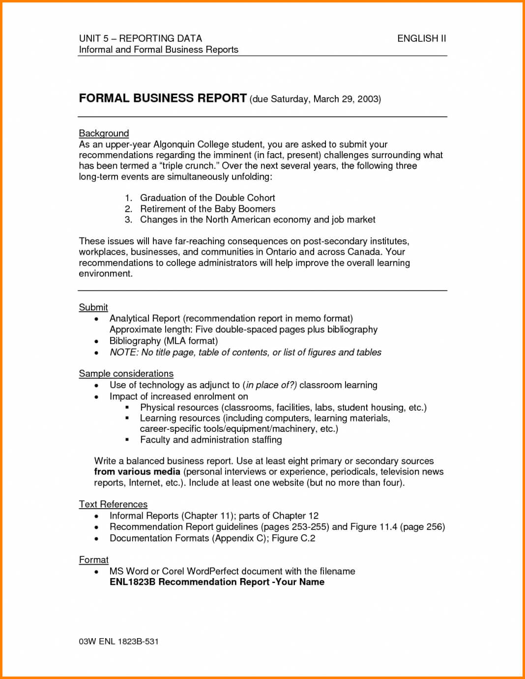 Business Report Template Analytical Ample Templates Format Pertaining To Analytical Report Template