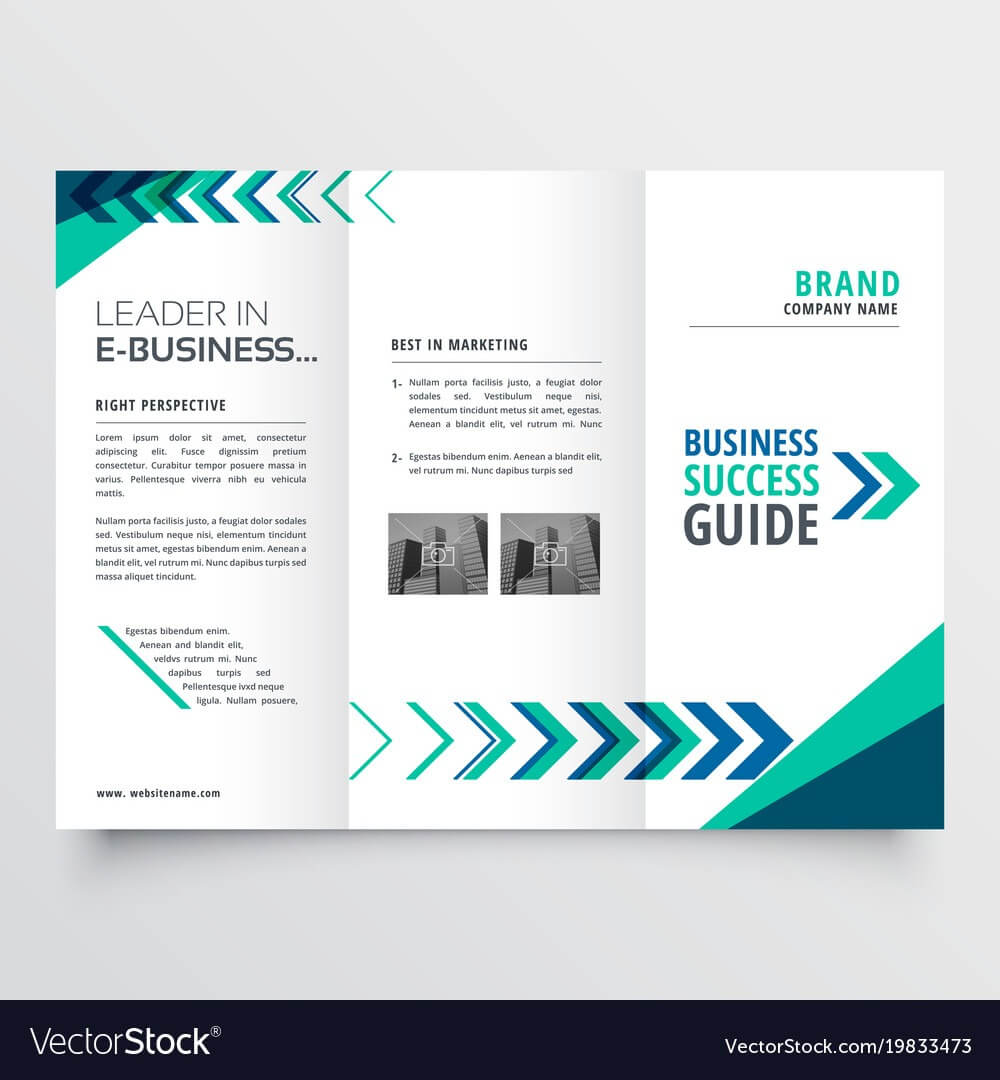 Business Tri Fold Brochure Template Design With Inside Brochure Template Illustrator Free Download