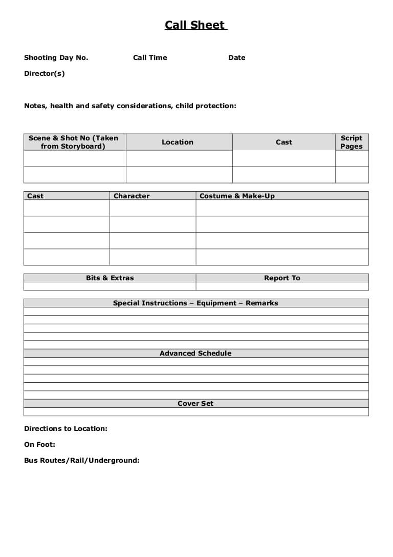 Call Sheet Template Word – Zimer.bwong.co With Regard To Film Call Sheet Template Word