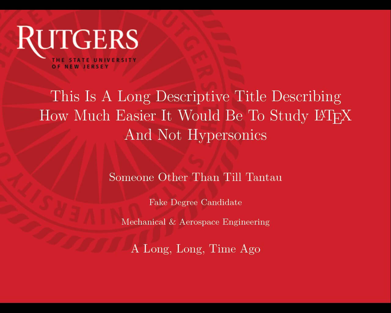 Can I Specify Title Page Customization In A Template Instead Within Rutgers Powerpoint Template