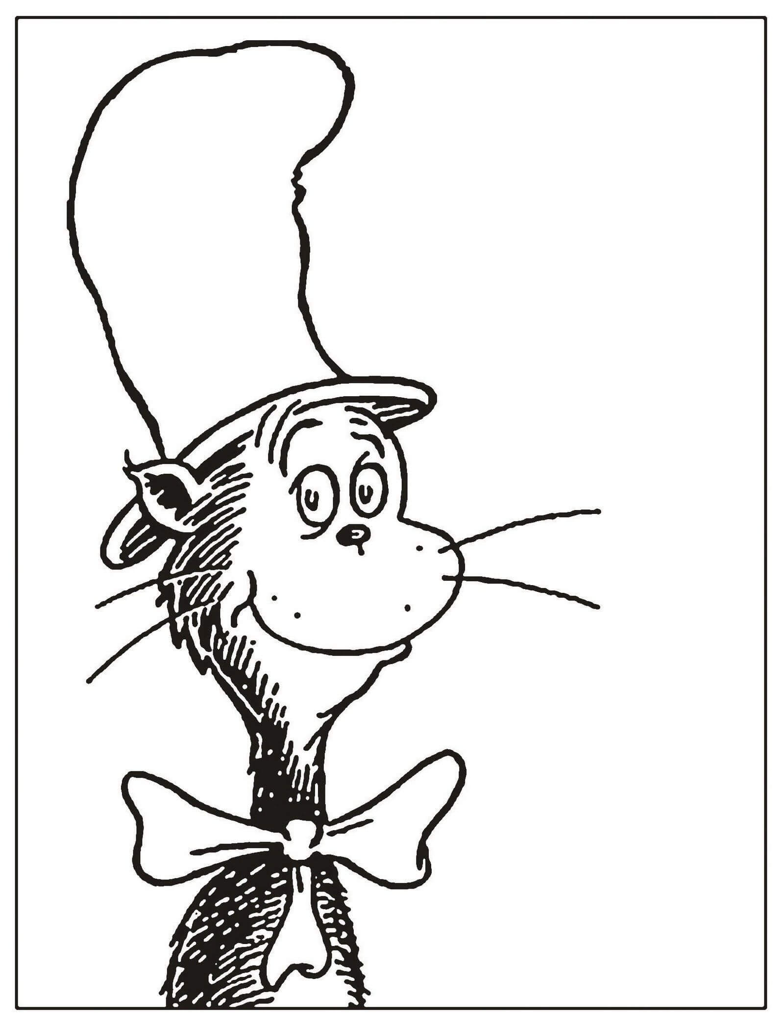 Cat In The Hat Coloring Clip Art Picture | Dr Seuss Coloring Intended