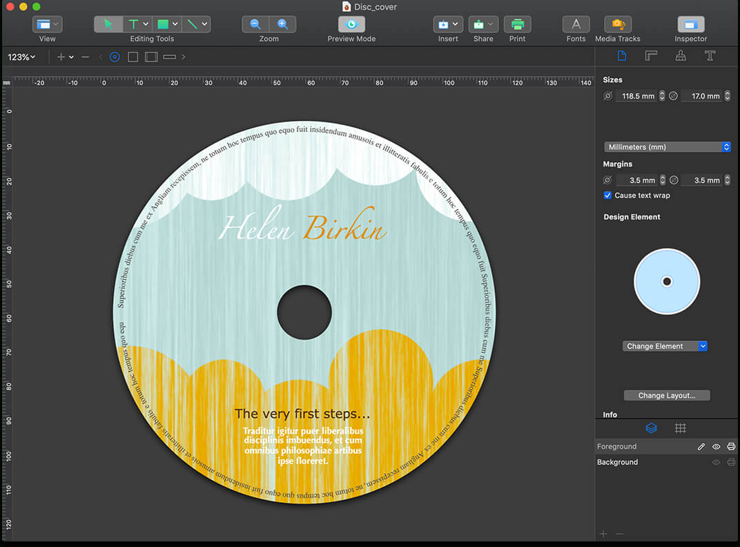 Cd And Dvd Label Software For Mac | Swift Publisher Inside Cd Liner Notes Template Word