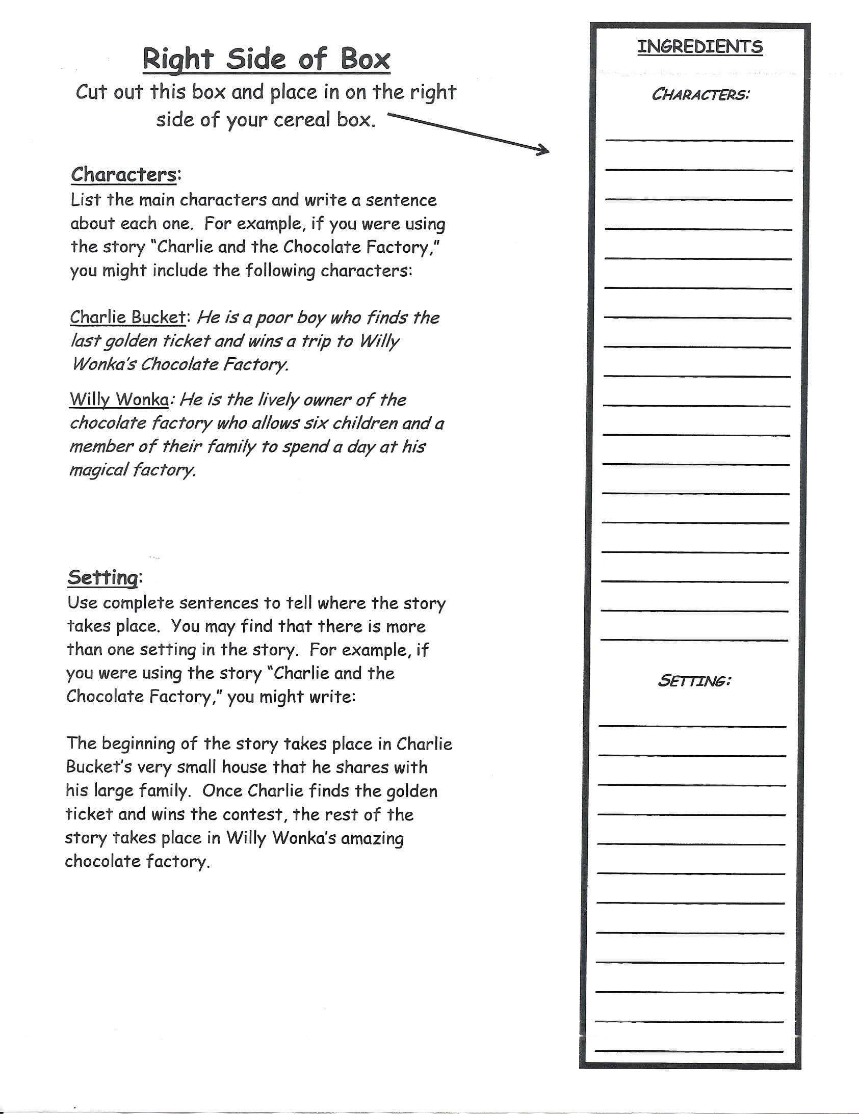 Cereal Box Book Report | Book Report Templates, Book Report In Cereal Box Book Report Template