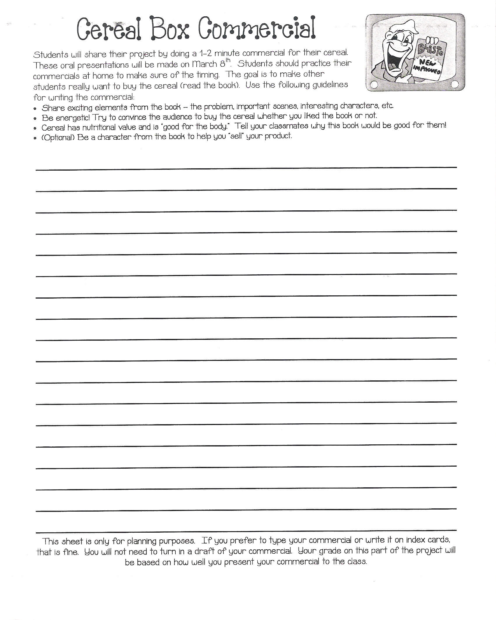 Cereal Box Book Report | Mrs. Eubanks' Class Regarding Cereal Box Book Report Template