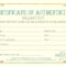 Certificate Authenticity Template Art Authenticity Inside Photography Certificate Of Authenticity Template