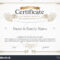 Certificate Design Template. Thai Art Design. Stock Vector Inside Free Art Certificate Templates