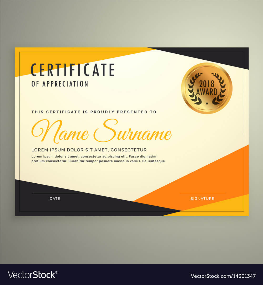Certificate Design Template With Clean Modern Inside Design A Certificate Template