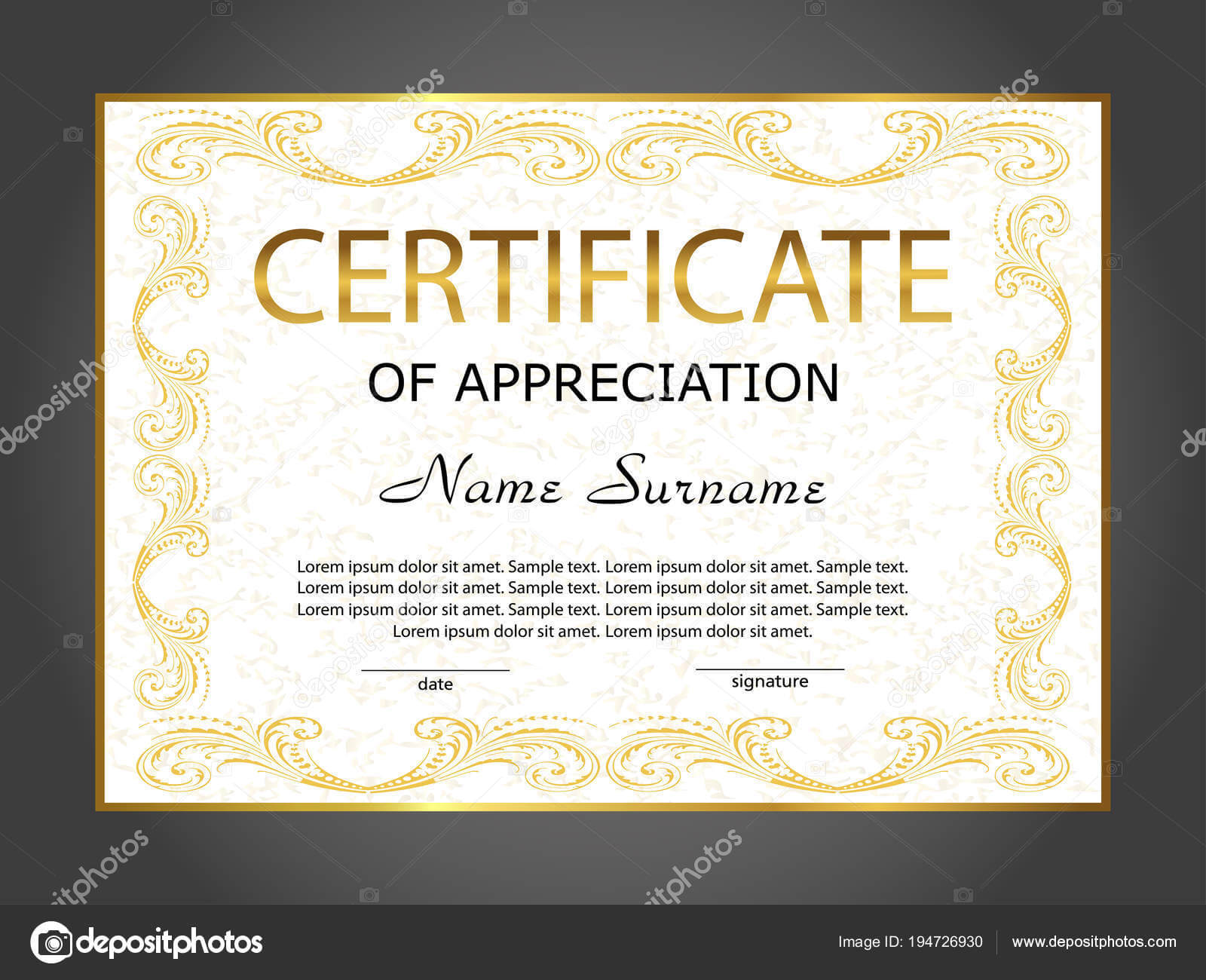Certificate Of Appreciation, Diploma Template. Reward. Award In Winner Certificate Template