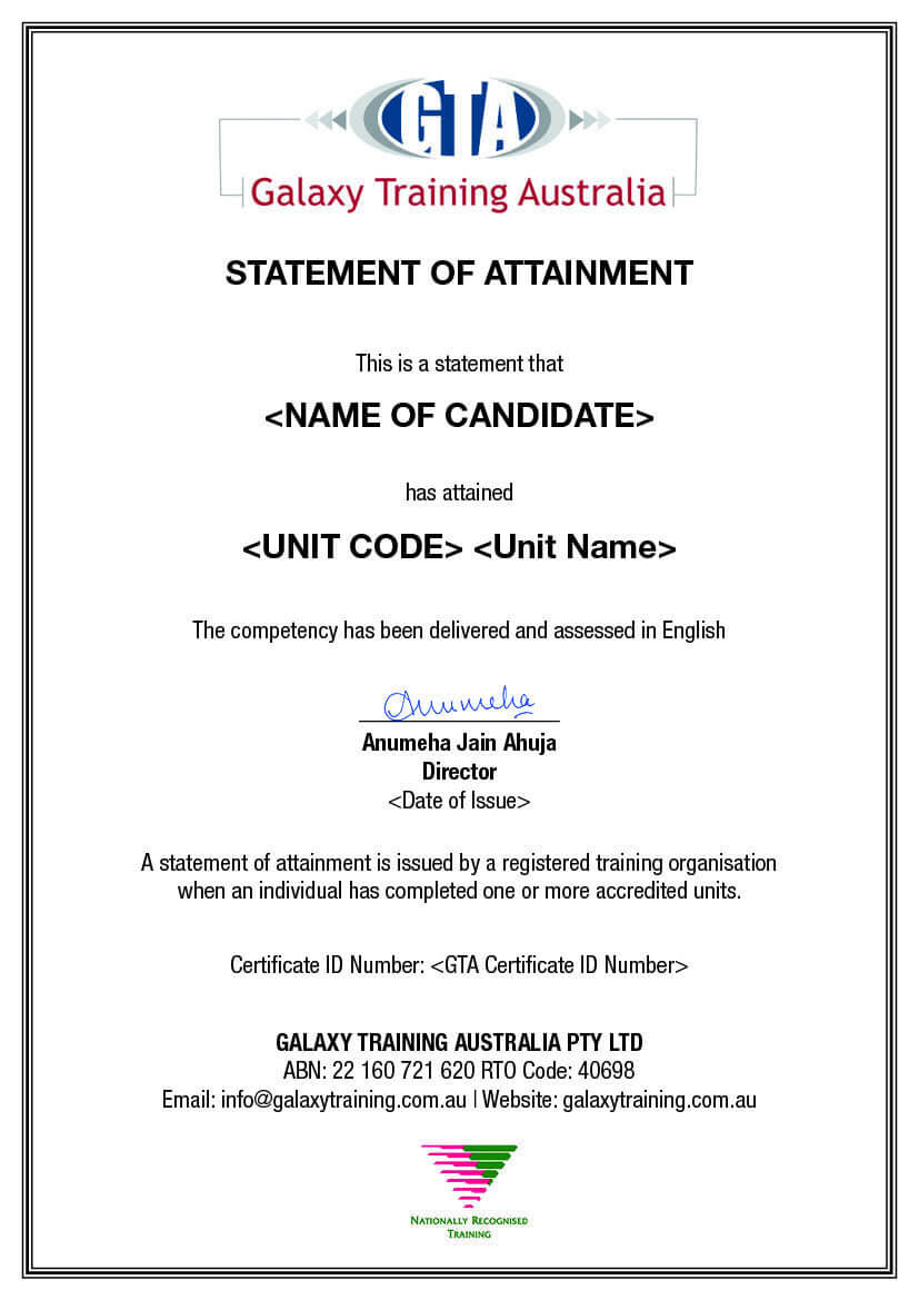 Certificate Of Attainment Template – Forza.mbiconsultingltd For Certificate Of Attainment Template