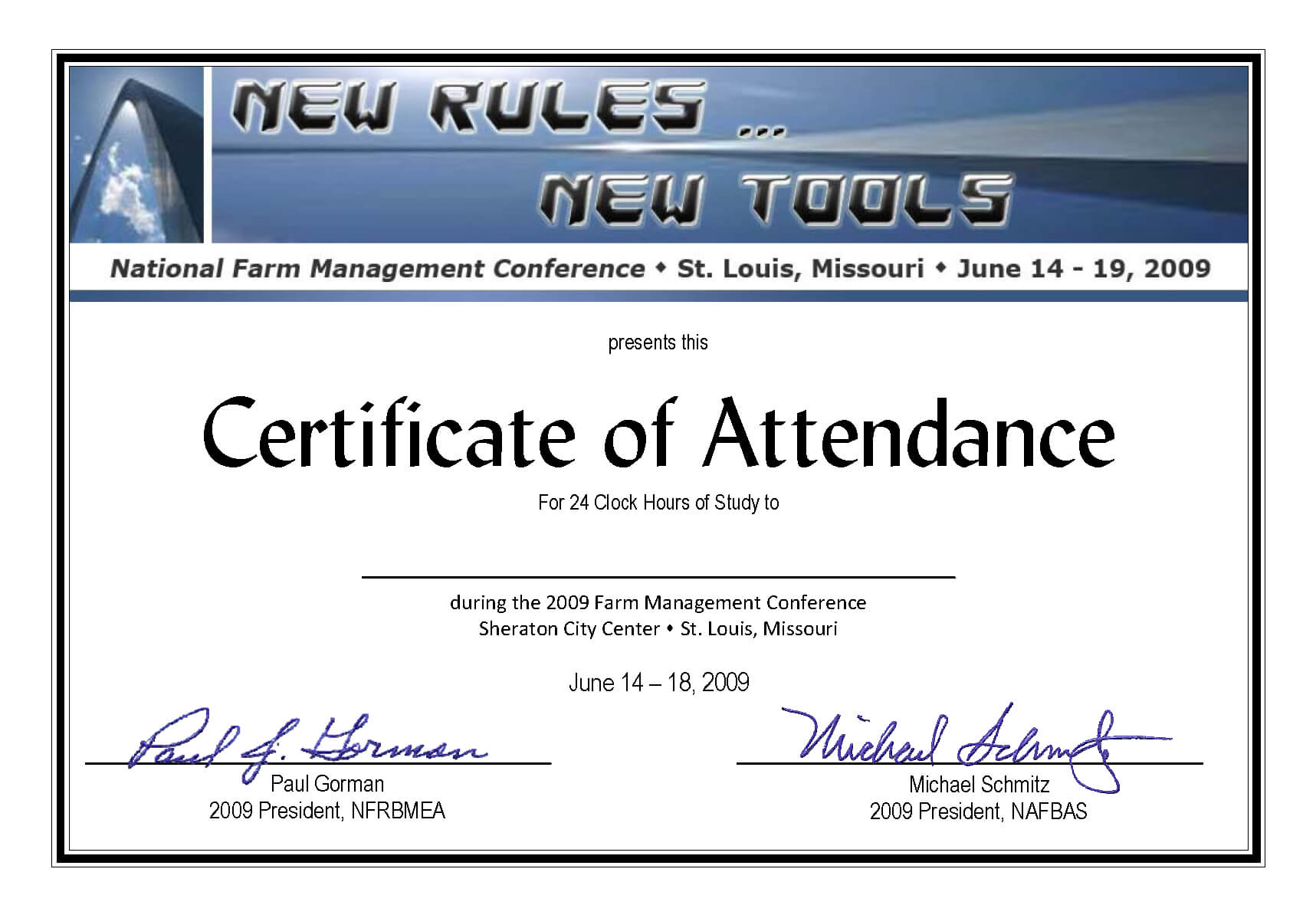 Certificate Of Attendance Conference Template ] – Of For Attendance Certificate Template Word