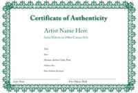 Certificate Of Authenticity Of An Art Print | Certificate throughout Certificate Of Authenticity Template