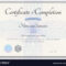 Certificate Of Completion Template Botany Theme With Certification Of Completion Template