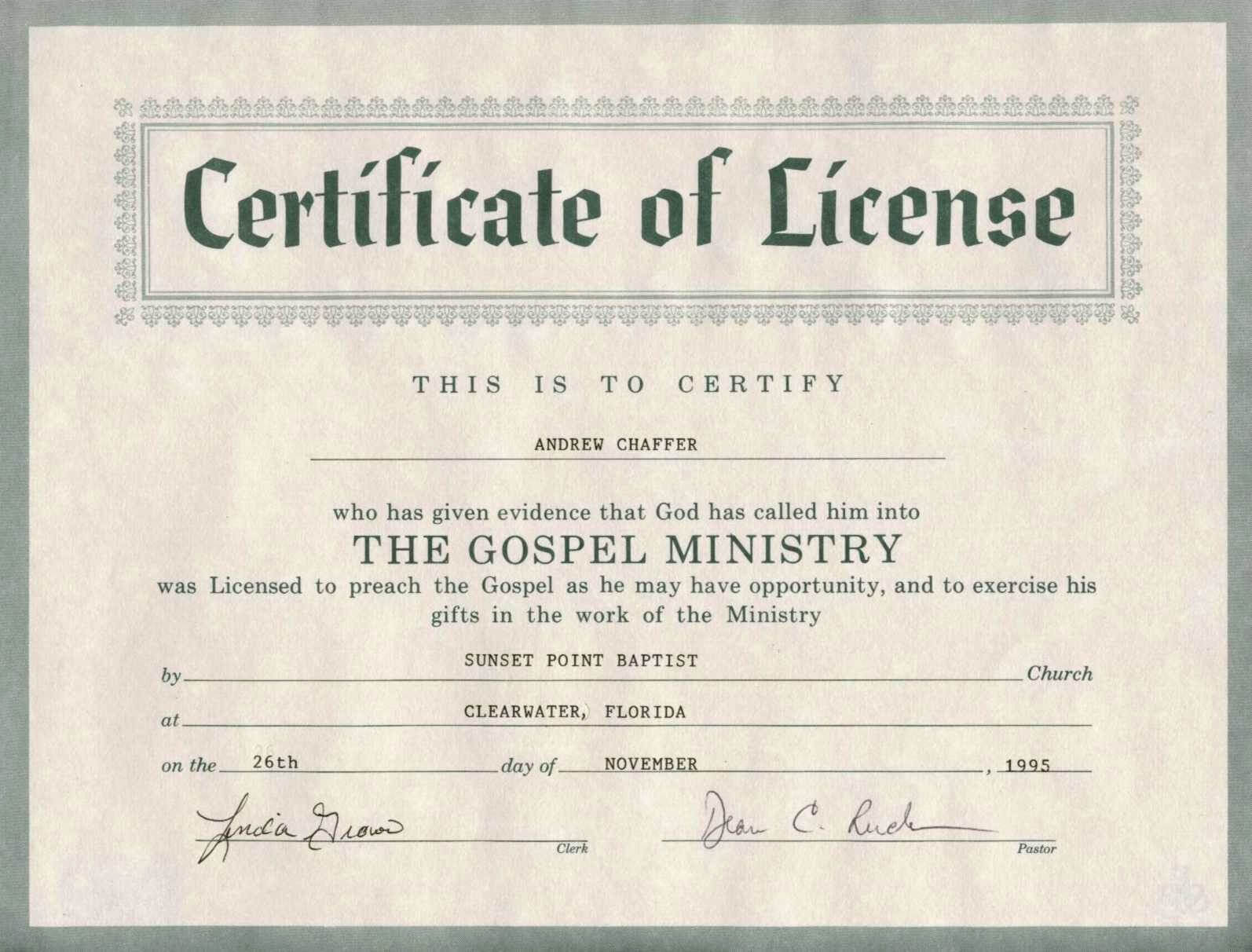 Certificate Of Ordination For Pastor Template With Regard To Ordination Certificate Templates