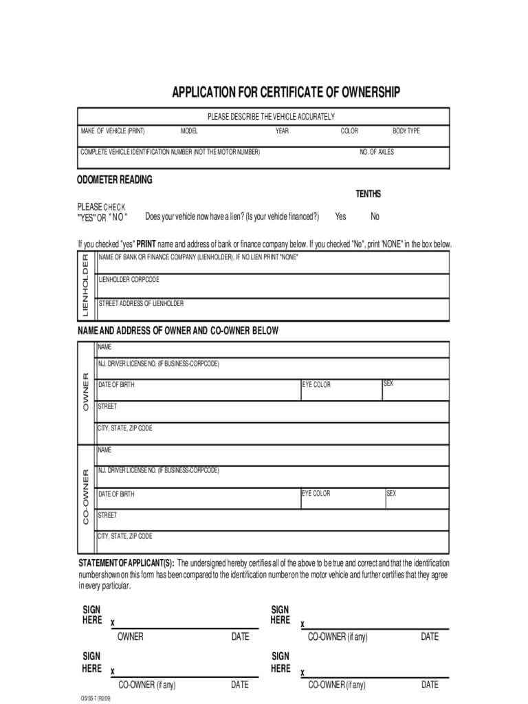 Certificate Of Ownership Form – 3 Free Templates In Pdf With Regard To Certificate Of Ownership Template