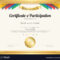 Certificate Of Participation Template With Certificate Of Participation Template Pdf