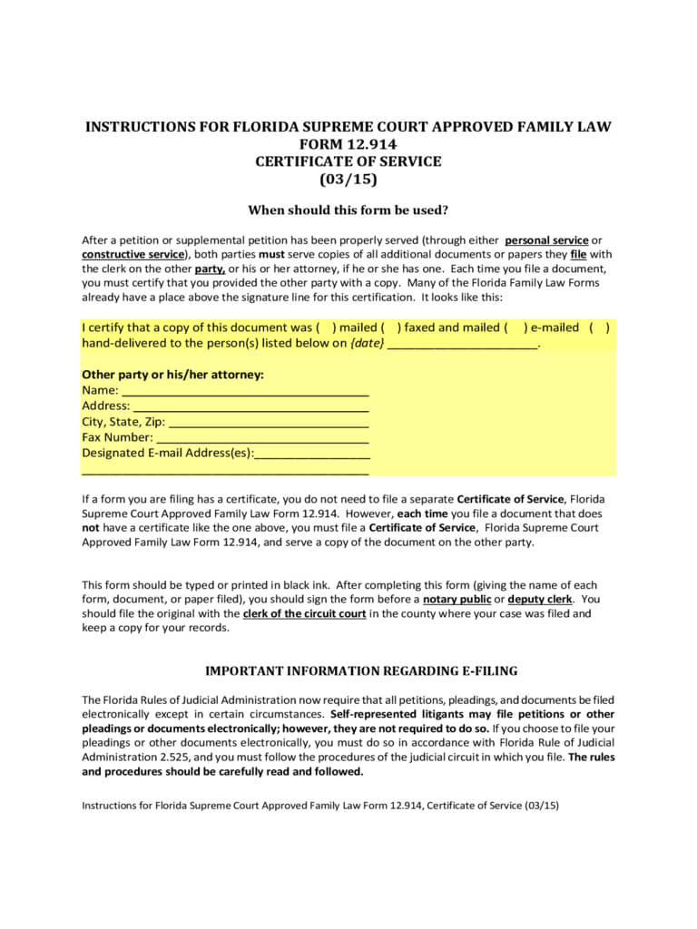 Certificate Of Service Form – 3 Free Templates In Pdf, Word With Certificate Of Service Template Free