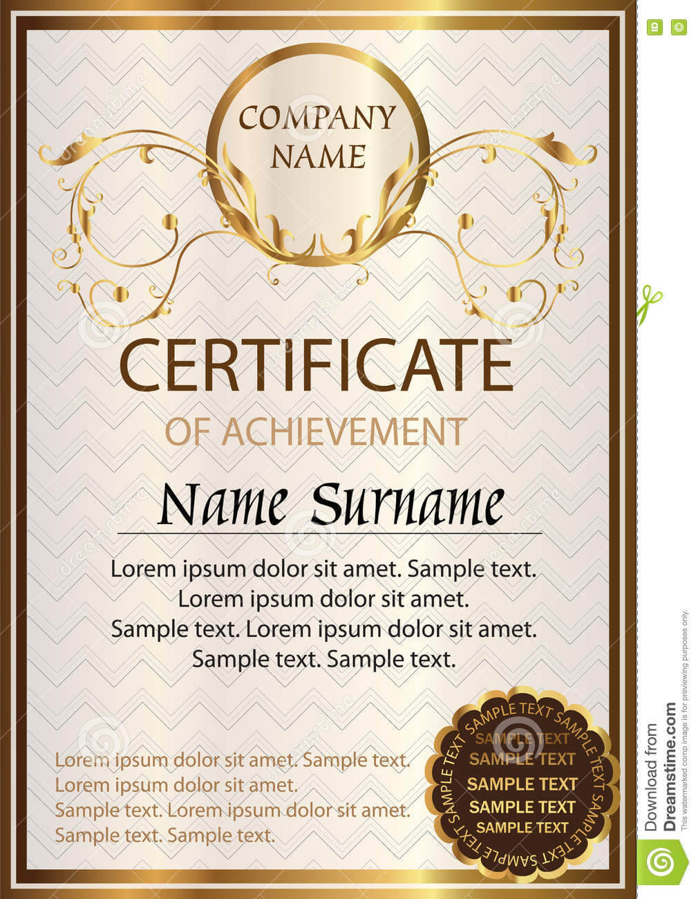 Certificate Or Diploma Template. Award Winner Stock Vector Intended For Winner Certificate Template