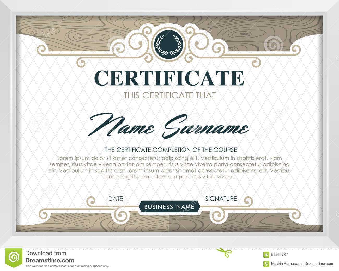 Certificate Stock Vector. Illustration Of Antique, Award Regarding Qualification Certificate Template