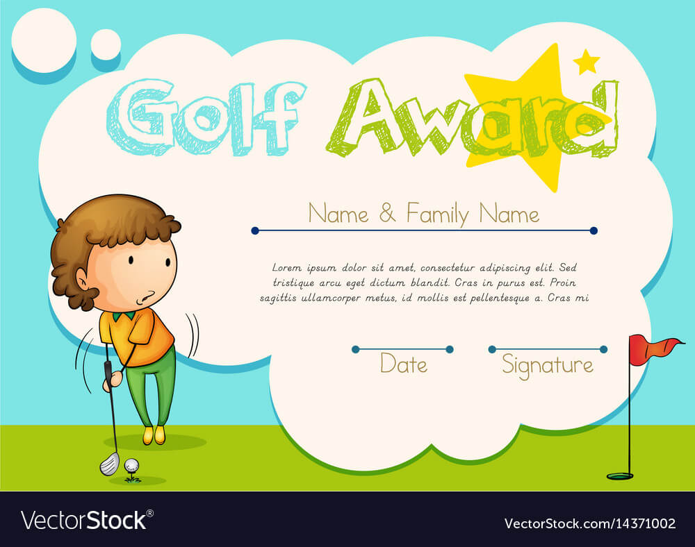 Certificate Template For Golf Award In Golf Certificate Template Free