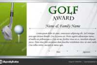 Certificate Template For Golf Award — Stock Vector with regard to Golf Certificate Template Free